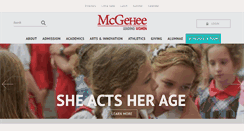 Desktop Screenshot of mcgeheeschool.com